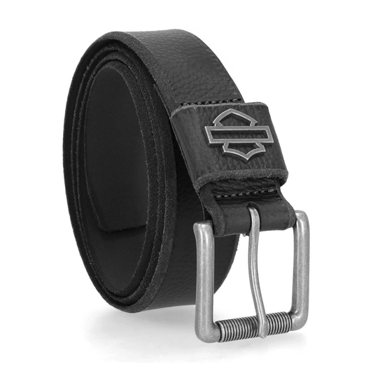 Harley-Davidson® Die Cut Open Bar and Shield Belt - Black