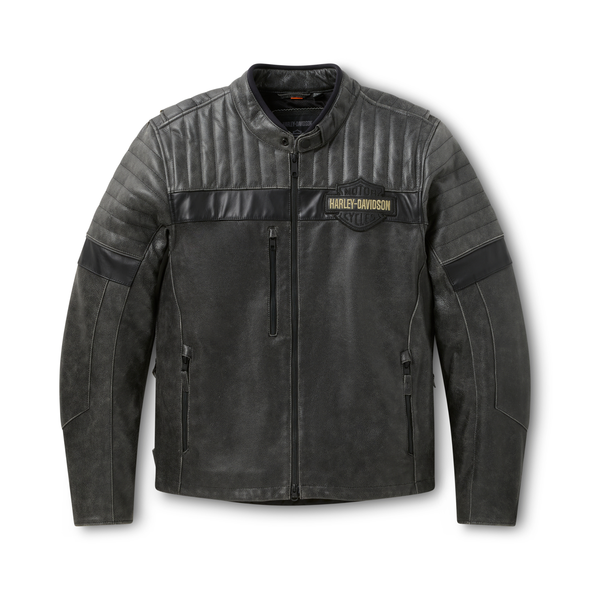 Harley-Davidson® Men's Passing Link III Leather Jacket – Gasoline