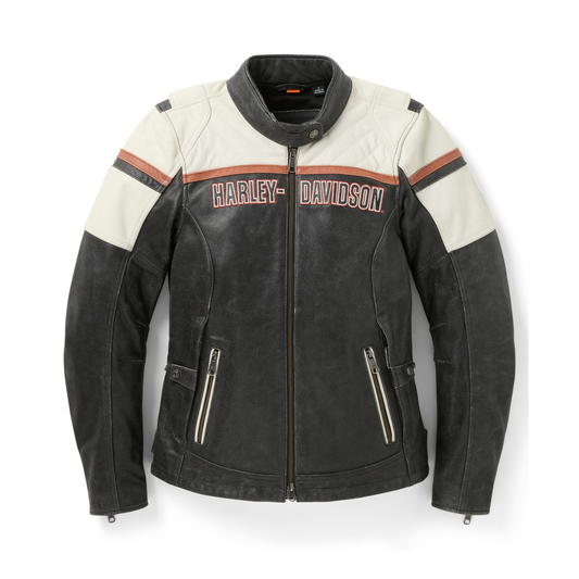 Harley-Davidson® Women's Miss Enthusiast III Leather Riding Jacket
