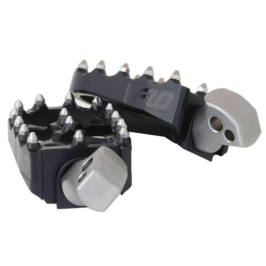 Flo Motorsports - V2 MX Footpegs – Black. Fits Softail 2018up Rear Passenger
