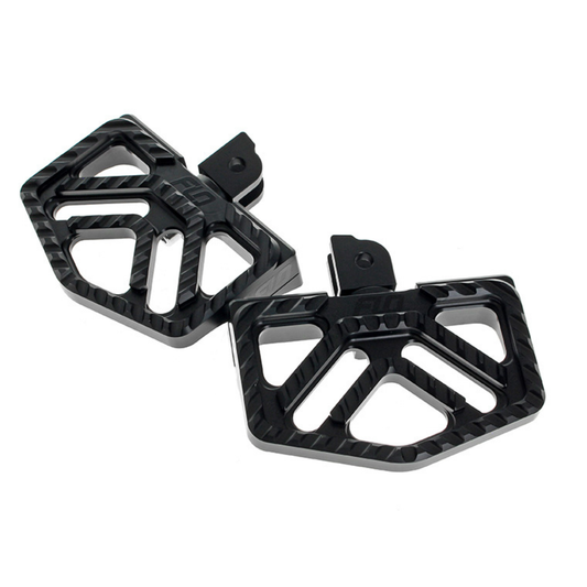 Flo Motorsports - Savage Series Mini Floorboards – Black. Fits Softail 2018up Front Rider