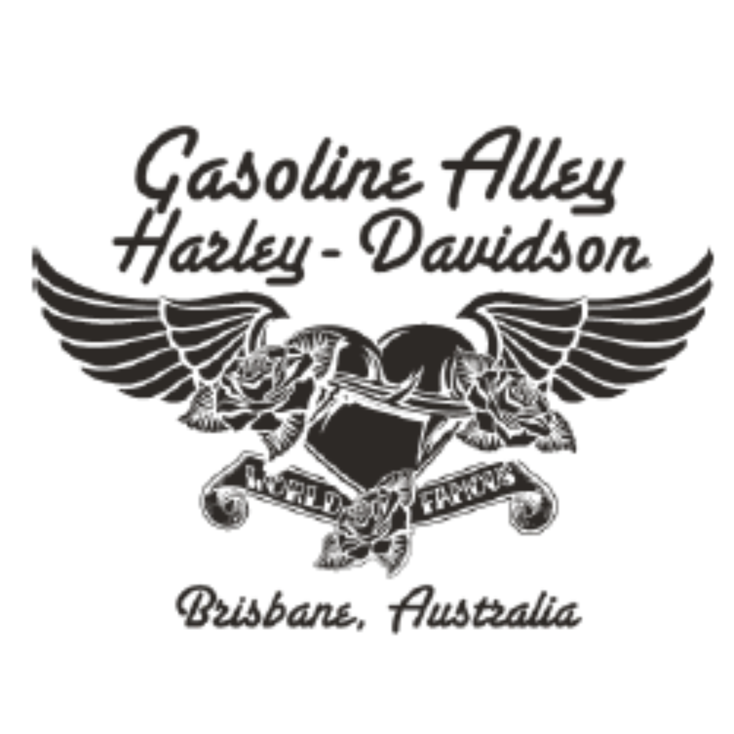 Gasoline Alley Harley-Davidson® Women's Long Sleeve Elongated Bar & Shield Dealer Tee