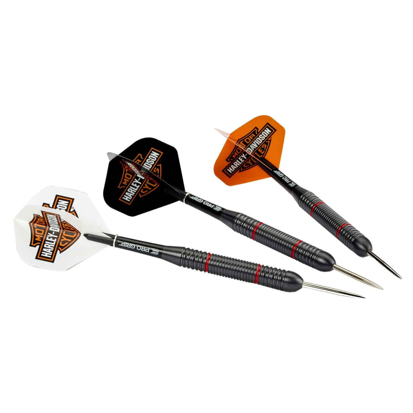 Harley-Davidson® 3 Pack NSTR-1 Steel Tip 23 gr. Darts - Black Coated Brass Barrels