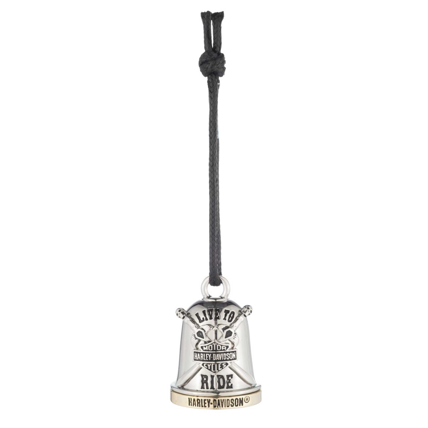 Harley-Davidson® Live To Ride Sword Crest Bar & Shield Ride Bell - Silver/Gold
