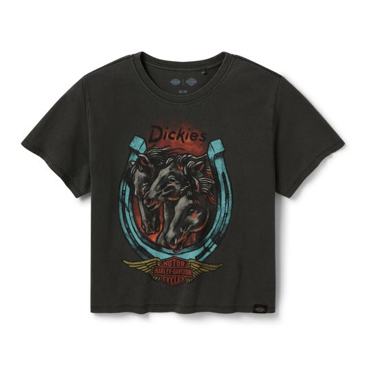 Harley-Davidson® Women's Dickies® x H-D® Triple Horse Boxy Fit Tee