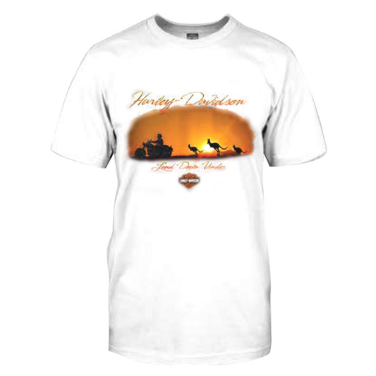 Gasoline Alley Harley-Davidson® Dealer Tee - Sunset Ride - White