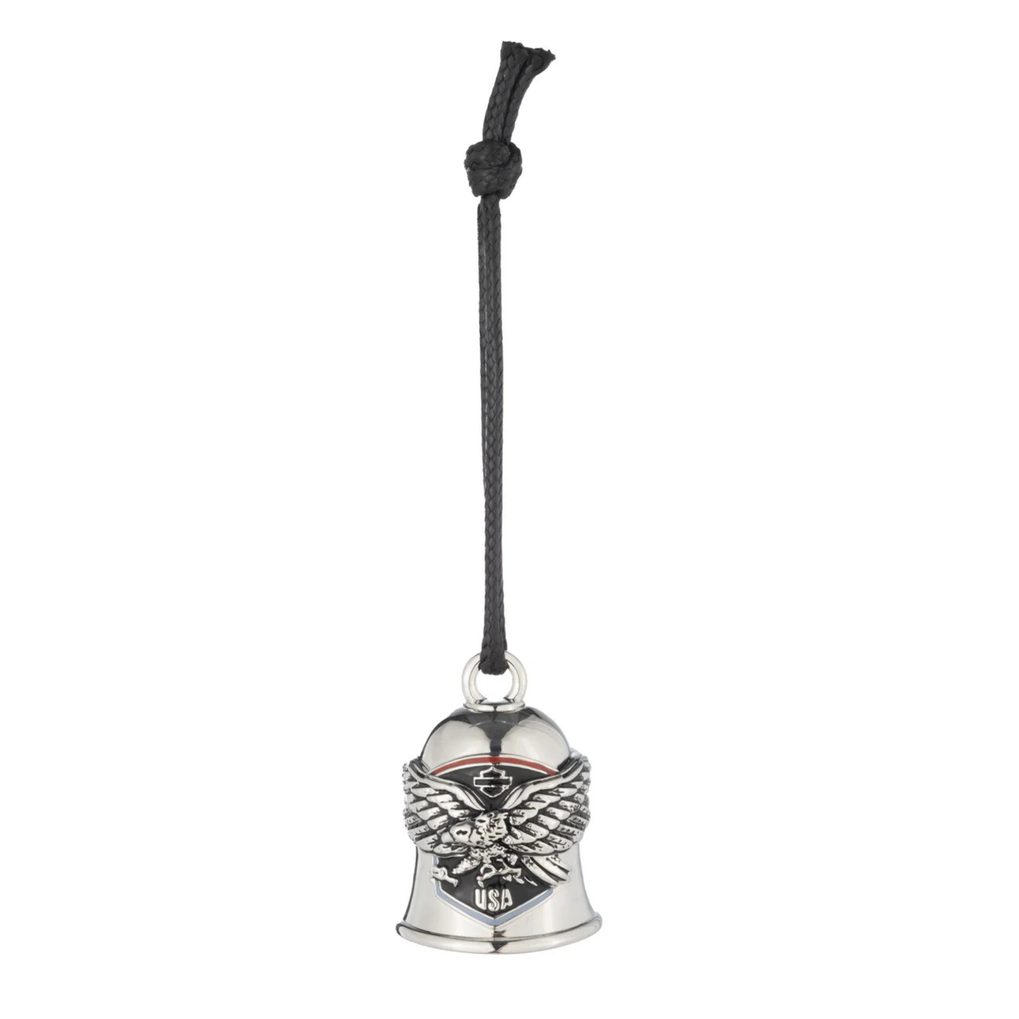 Harley-Davidson® Flying Eagle Crest w/ RWB #1 Ride Bell - Silver Finish