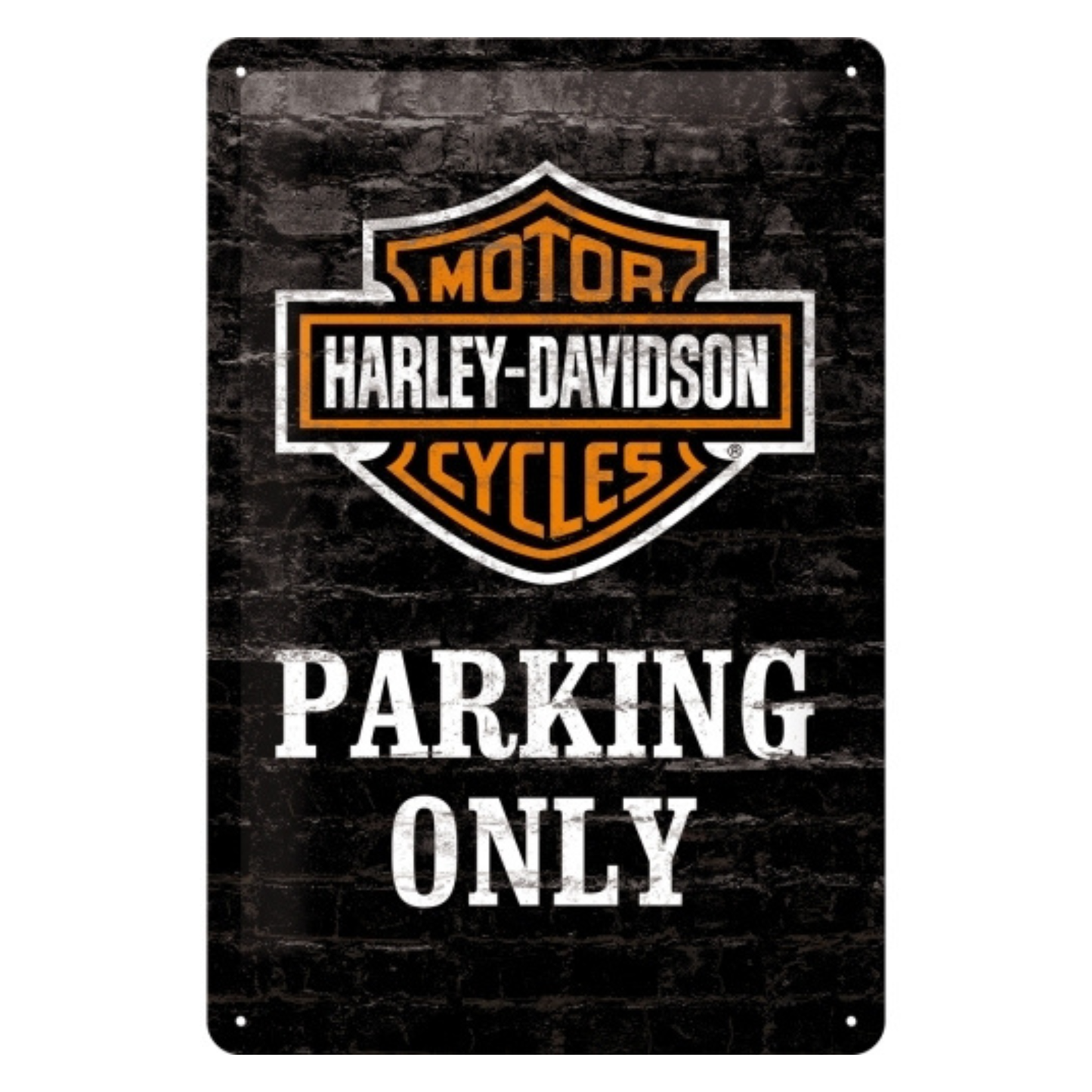 Harley-Davidson® Medium Tin Sign - Harley Logo Parking Only