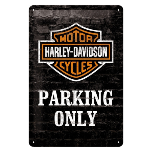 Harley-Davidson® Medium Tin Sign - Harley Logo Parking Only