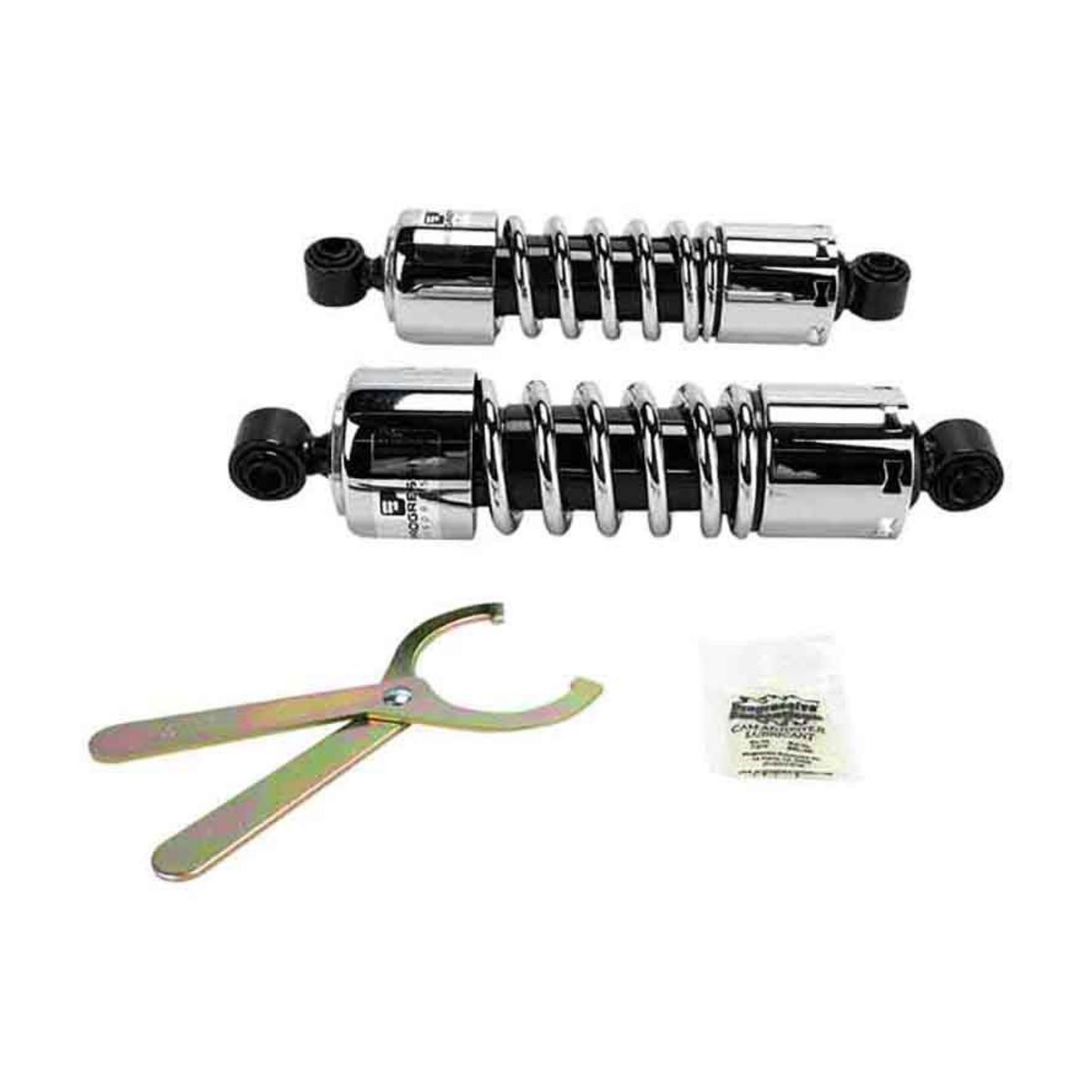 Progressive Suspension - 412 Series, 11in. Standard Spring Rate Rear Shock Absorbers – Chrome. Fits Dyna 1991-2017 & FLD 2012up.