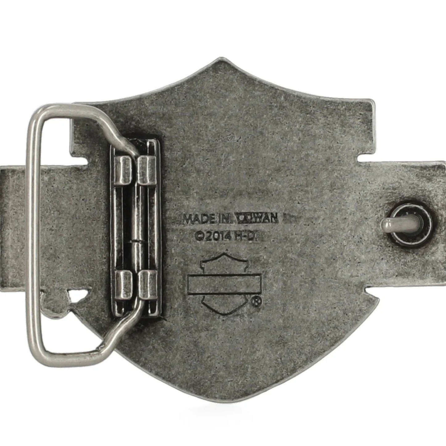Harley-Davidson® Classic Bar & Shield Logo Nickel Finish Belt Buckle - Silver Metal