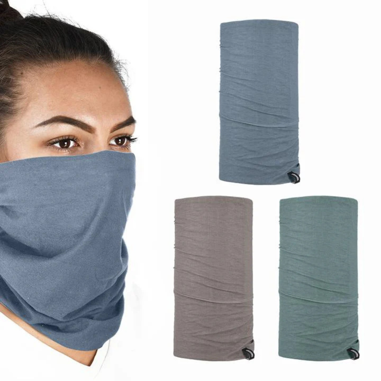 Oxford - Comfy Neck Tubes - Grey, Taupe & Khaki - 3 Pack