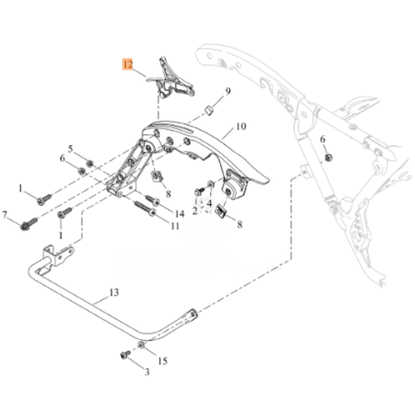 Harley-Davidson® Shock Reservoir Bracket - Left - 2024 CVO Road Glide ST FLTRXSTSE
