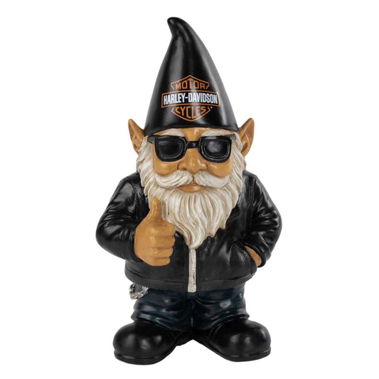 Harley-Davidson® Bar & Shield Sculpted Biker Garden Gnome Ace - Indoor/Outdoor Use