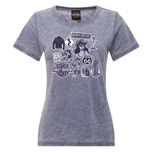 Gasoline Alley Harley-Davidson® Women's Dealer Tee - Collage