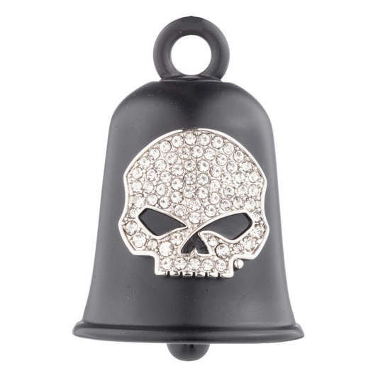 Harley-Davidson® Pave Crystal Willie G Skull Logo Motorcycle Ride Bell