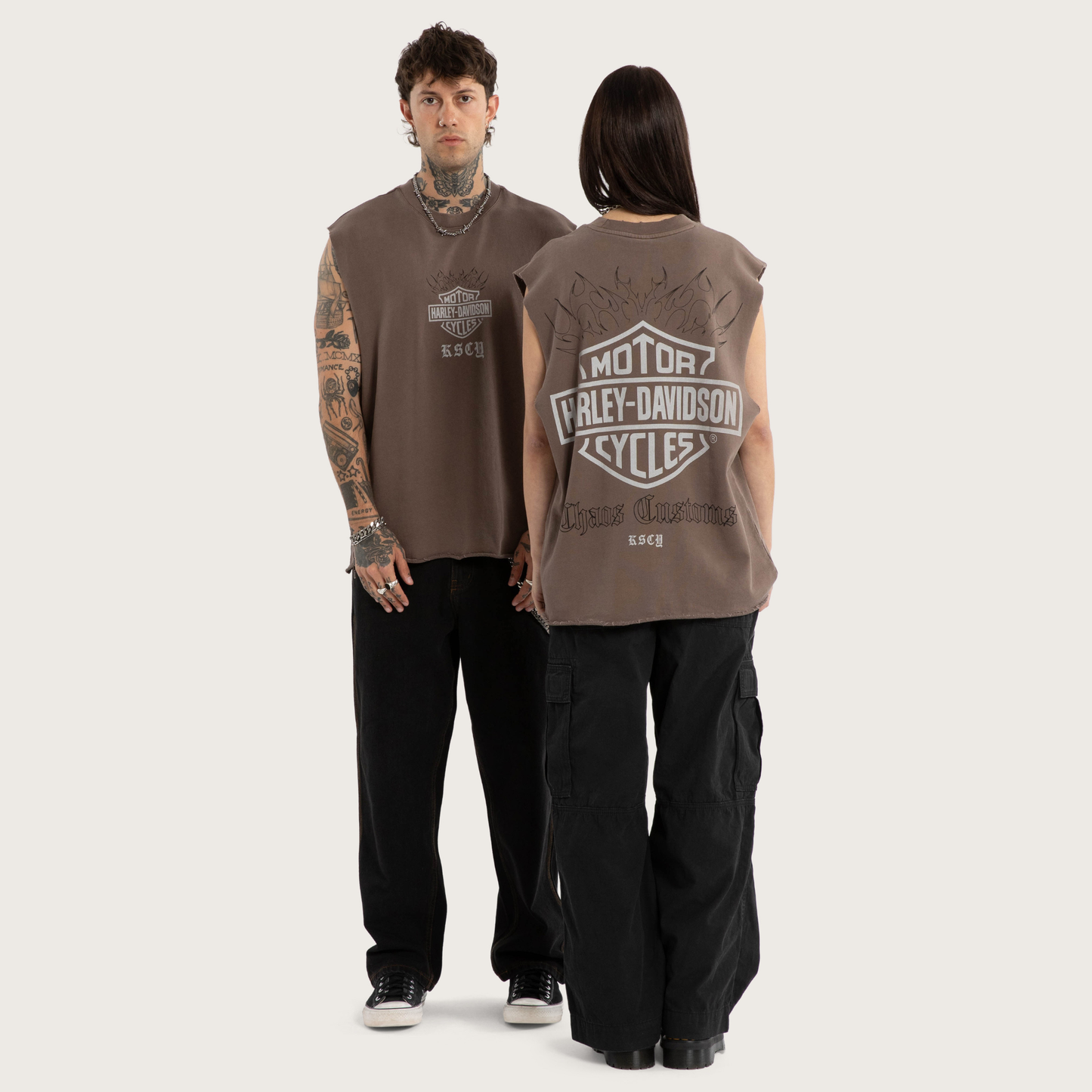 Harley-Davidson® x KSCY Pivot Loopback Muscle Tee - Tan