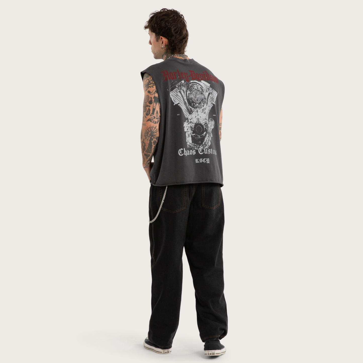 Harley-Davidson® x KSCY Cylinders Mechanic Muscle Tee - Black