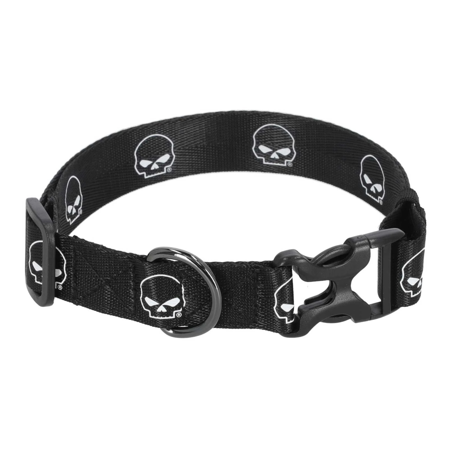 Harley-Davidson® Willie G Skull Polyester Dog Collar