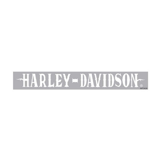 Harley-Davidson® White Western Font Windshield Decal - 36" x 4.5"