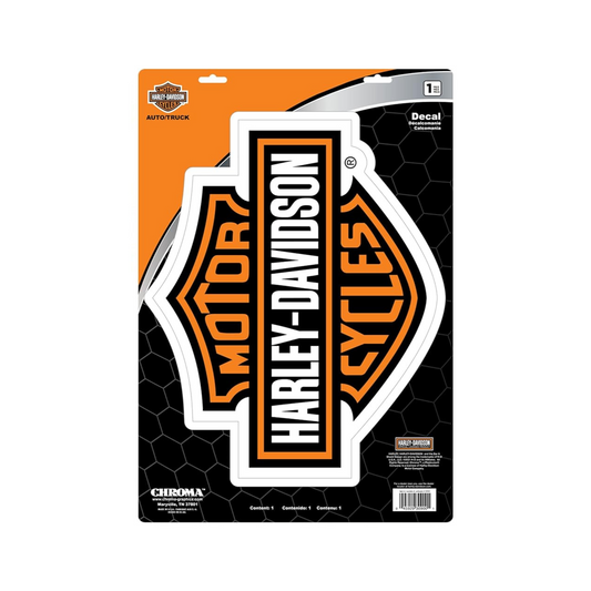 Harley-Davidson® Orange Bar & Shield Large Decal - 12.5’’ X 18’’