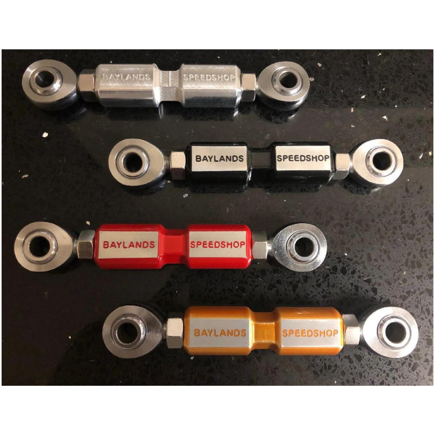 Baylands Speedshop Adjustable Shift Linkage – Dyna – Brembo Red