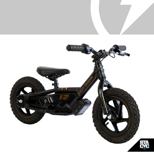 Harley-Davidson® Brushless IRONe Electric 12E Stacyc Bike - Black/Gold