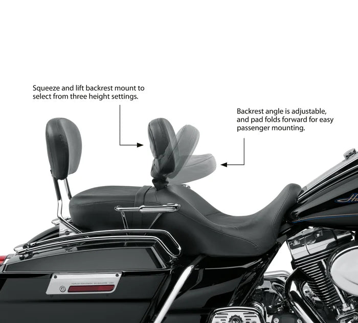 Harley-Davidson® Smooth Vinyl Style Rider Backrest