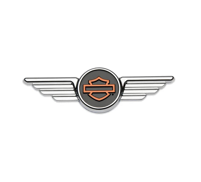 Harley-Davidson エンブレム Harley-Davidson® Chrome Winged Bar & Shield Decorative Medallion
