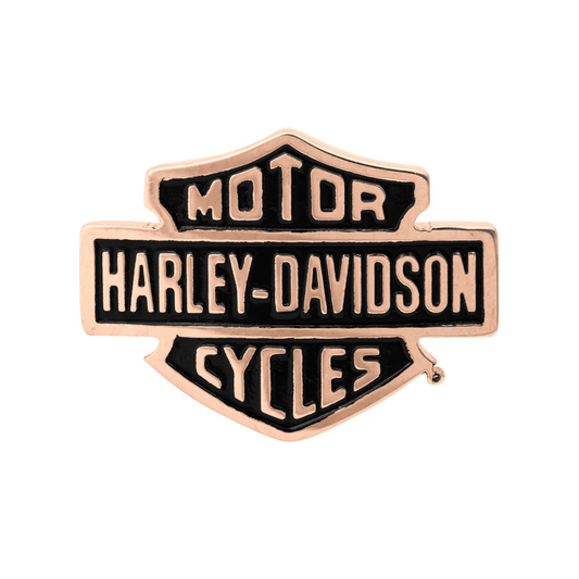 Harley-Davidson® Women's Stainless Steel Rose Gold Tone B&S Rally Charm