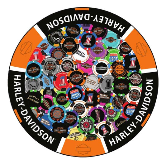 Harley-Davidson® Poker Chip Graphic Round Puzzle – 1000 Pieces