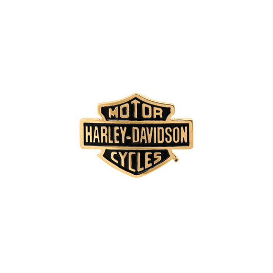 Harley-Davidson® Women's Stainless Steel Gold Tone B&S Rally Charm