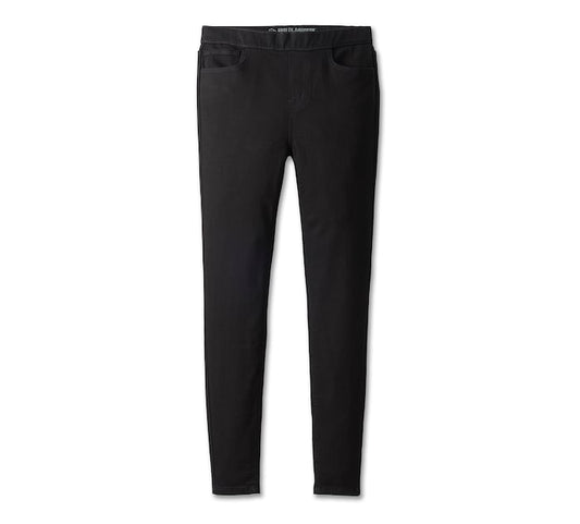 Harley-Davidson® Women's High Rise Skinny Pull On Jeans - Black