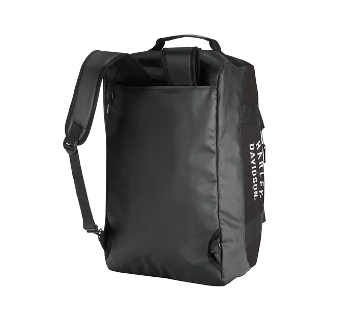 Harley-Davidson® Rugged Twill Convertible Duffel-Backpack - Black