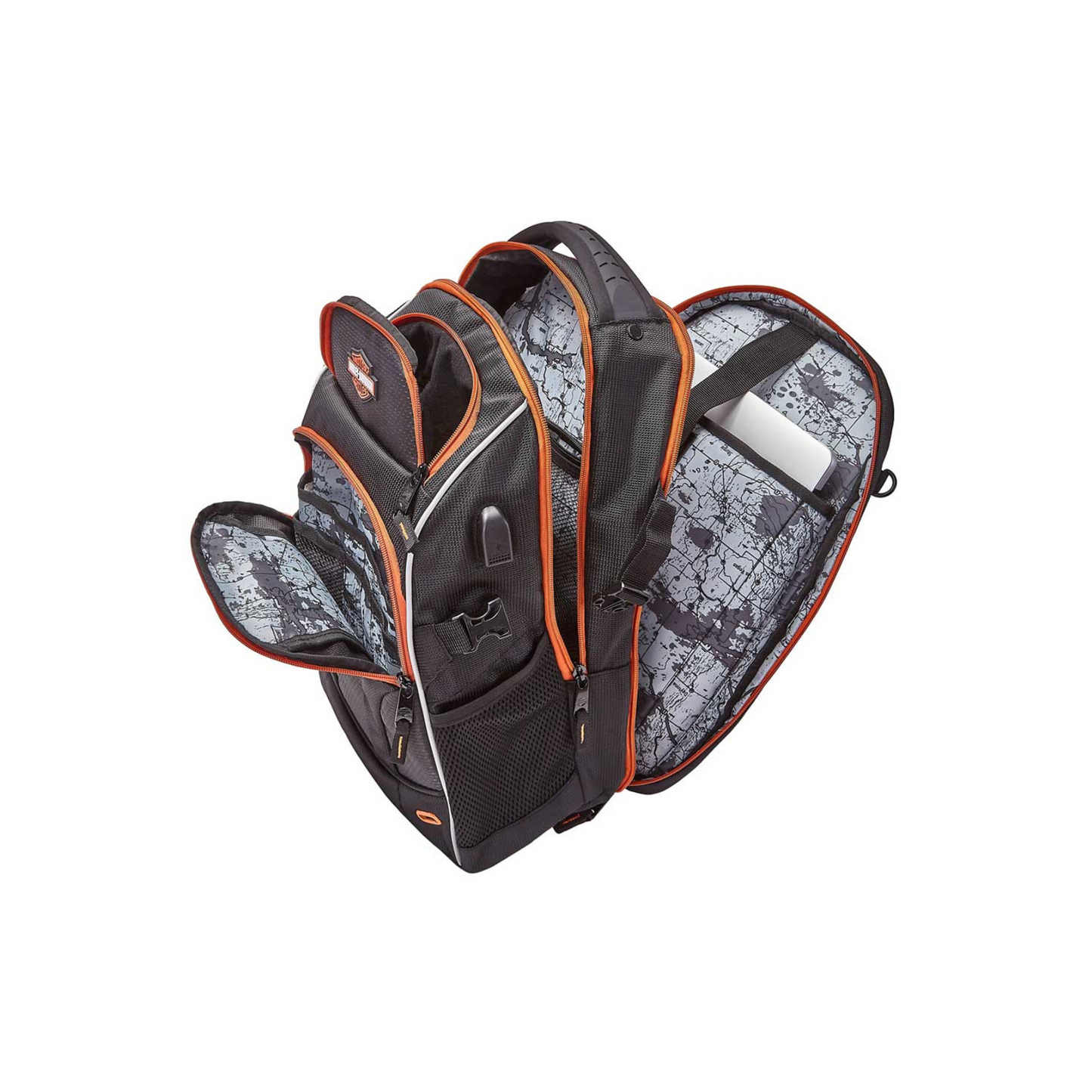 Harley-Davidson® Renegade II Hi-Tech External USB Port Backpack - Rust/Black