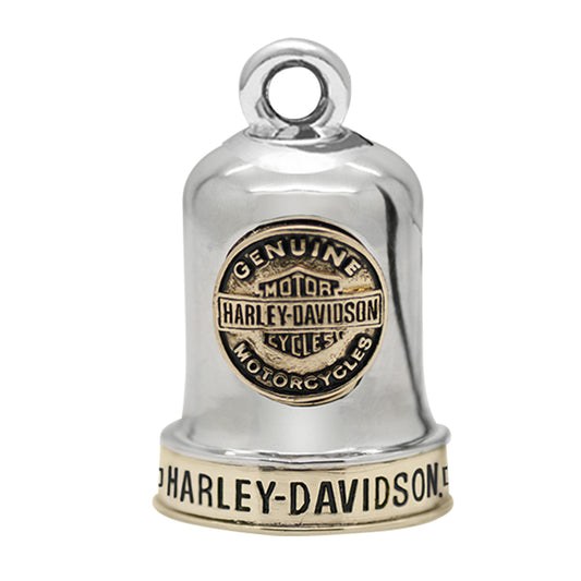 Harley-Davidson® Sculpted B&S Medallion Brass & Steel Finish Ride Bell