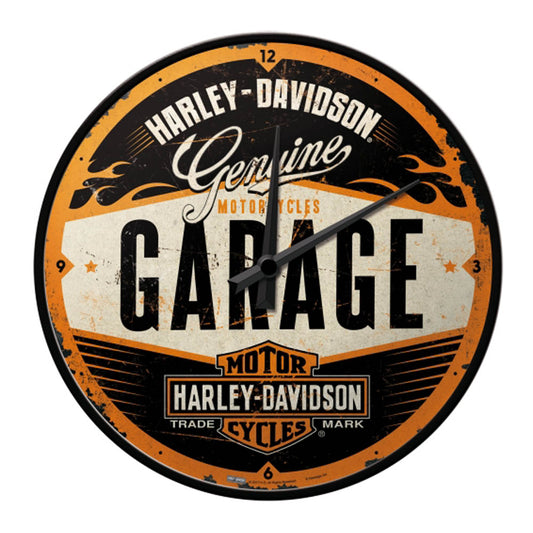 Harley-Davidson® Garage Wall Clock 30cm