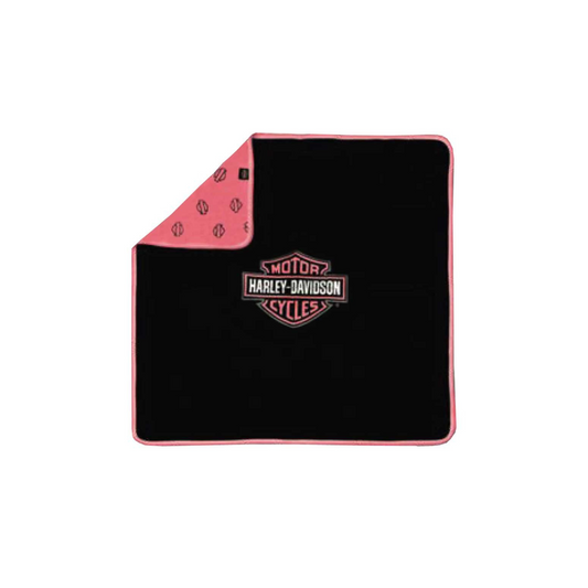 Harley-Davidson® Baby  Bar & Shield Receiving Blanket, Black/Pink