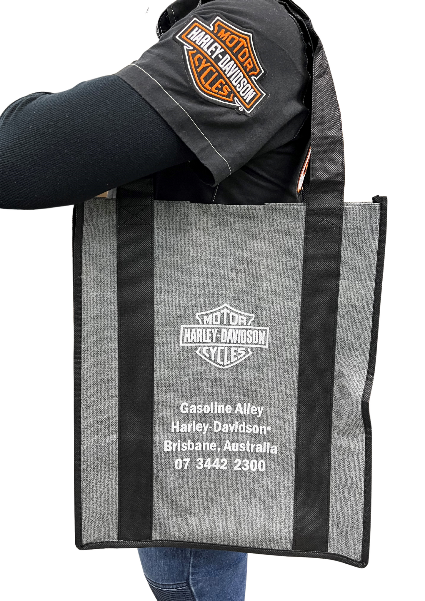 Gasoline Alley Harley-Davidson® Heathered Non-Woven Shopper Tote