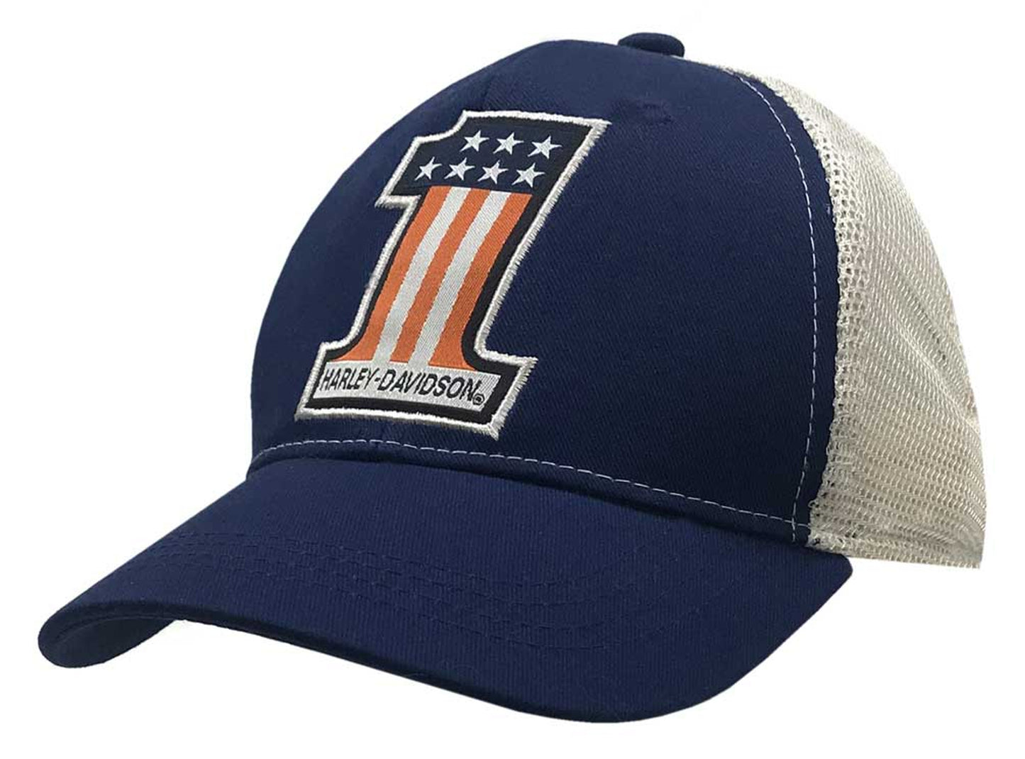 Harley-Davidson® Boys' Woven #1 Adjustable Trucker Baseball Cap