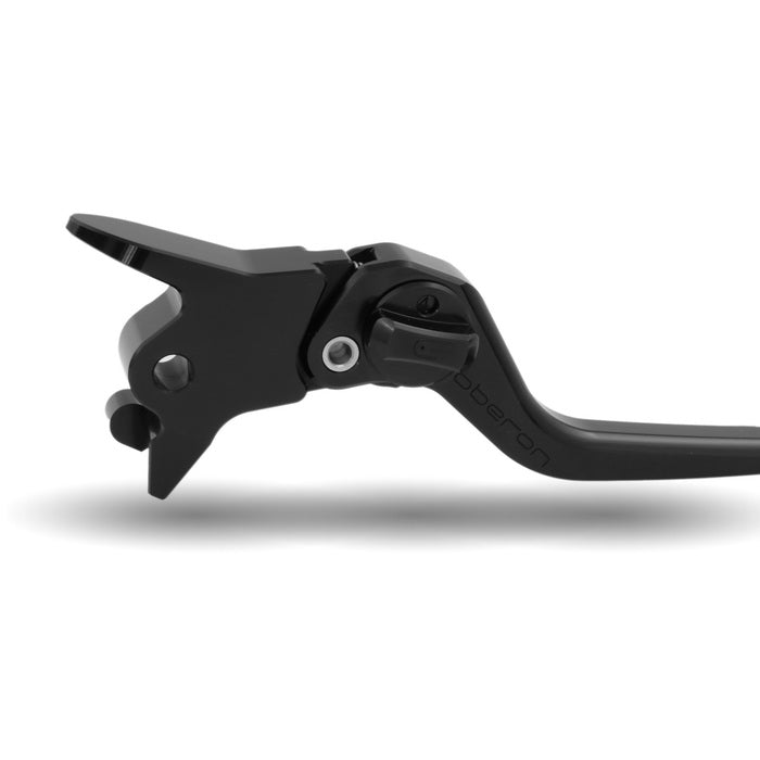 OBERON Harley-Davidson® Standard Adjustable Brake Lever – Softail '15-'24 - Black/Black Switches