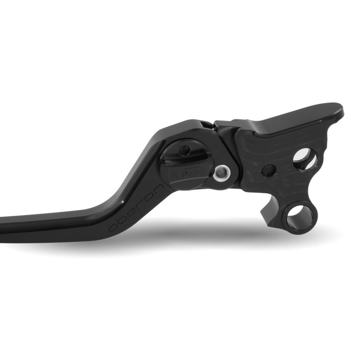 OBERON Harley-Davidson® Standard Adjustable Clutch Lever – Softail '15-'24 - Black/Black Switches