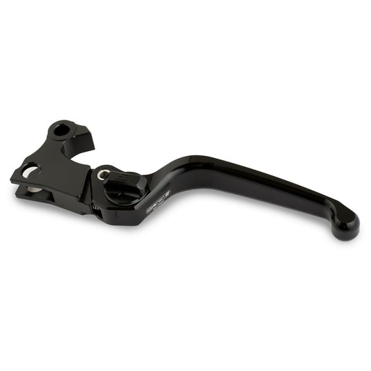 OBERON Harley-Davidson® Standard Adjustable Clutch Lever – Sportster 2004 & Up -  Black / Black Switches