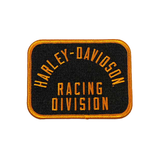 Harley-Davidson® 4 inch Embroidered Racing Davidson H-D Text Emblem Sew-On Patch