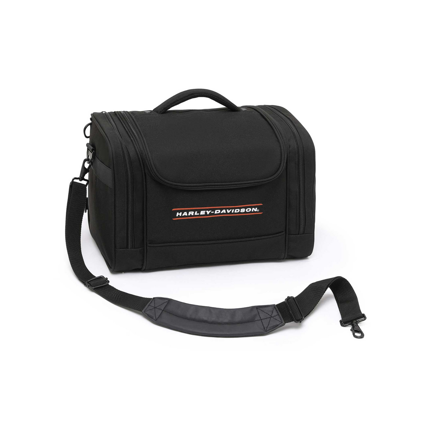 Harley-Davidson® Racing Travel Duffel Bag w/ Hideaway Rain Cover - Black
