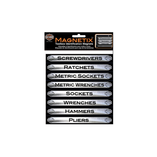 Harley-Davidson® 16 Piece Magnetic Toolbox Identification Magnet Kit - 6" x 8"
