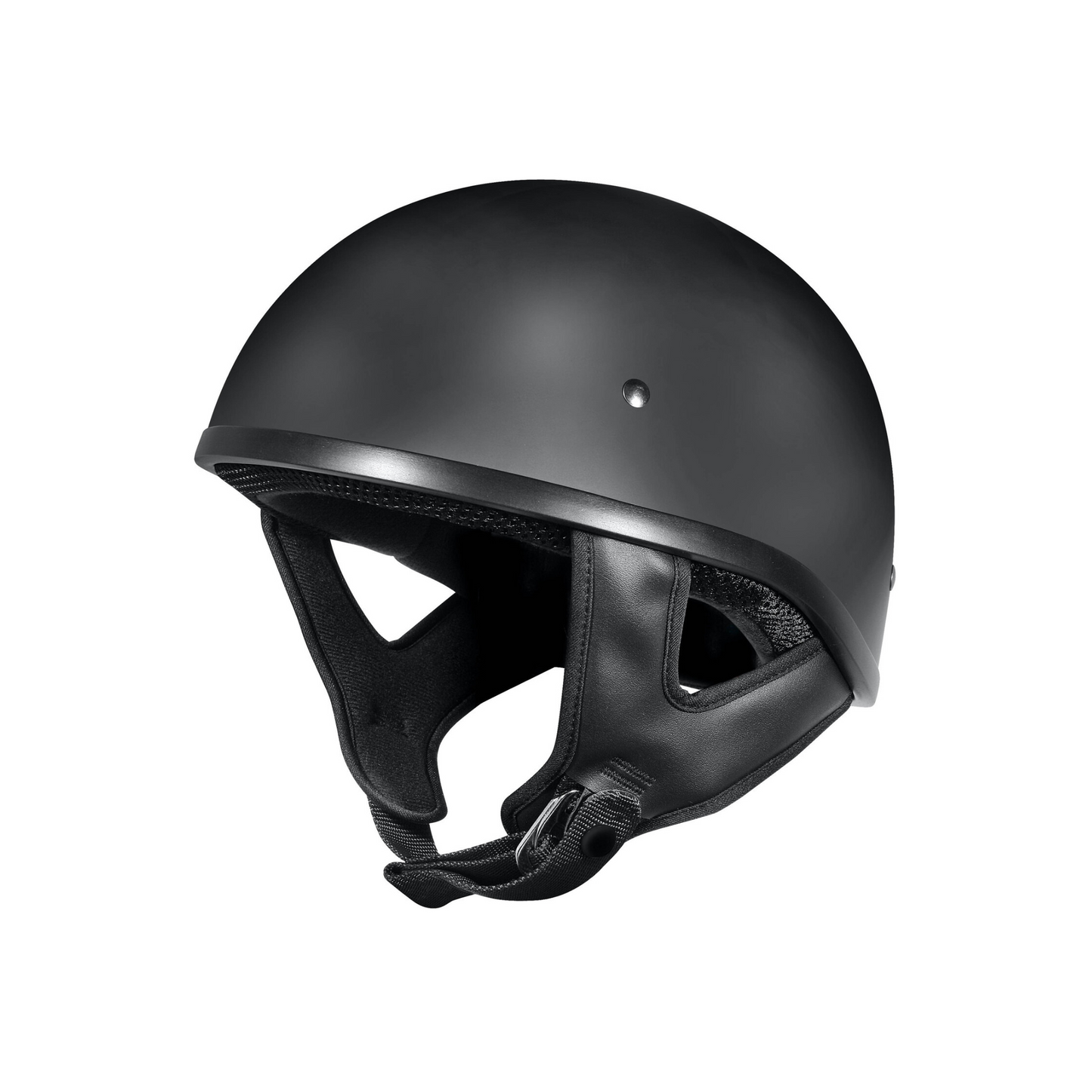 DriRider Street Shorty Flat Black Helmet w/No Peak