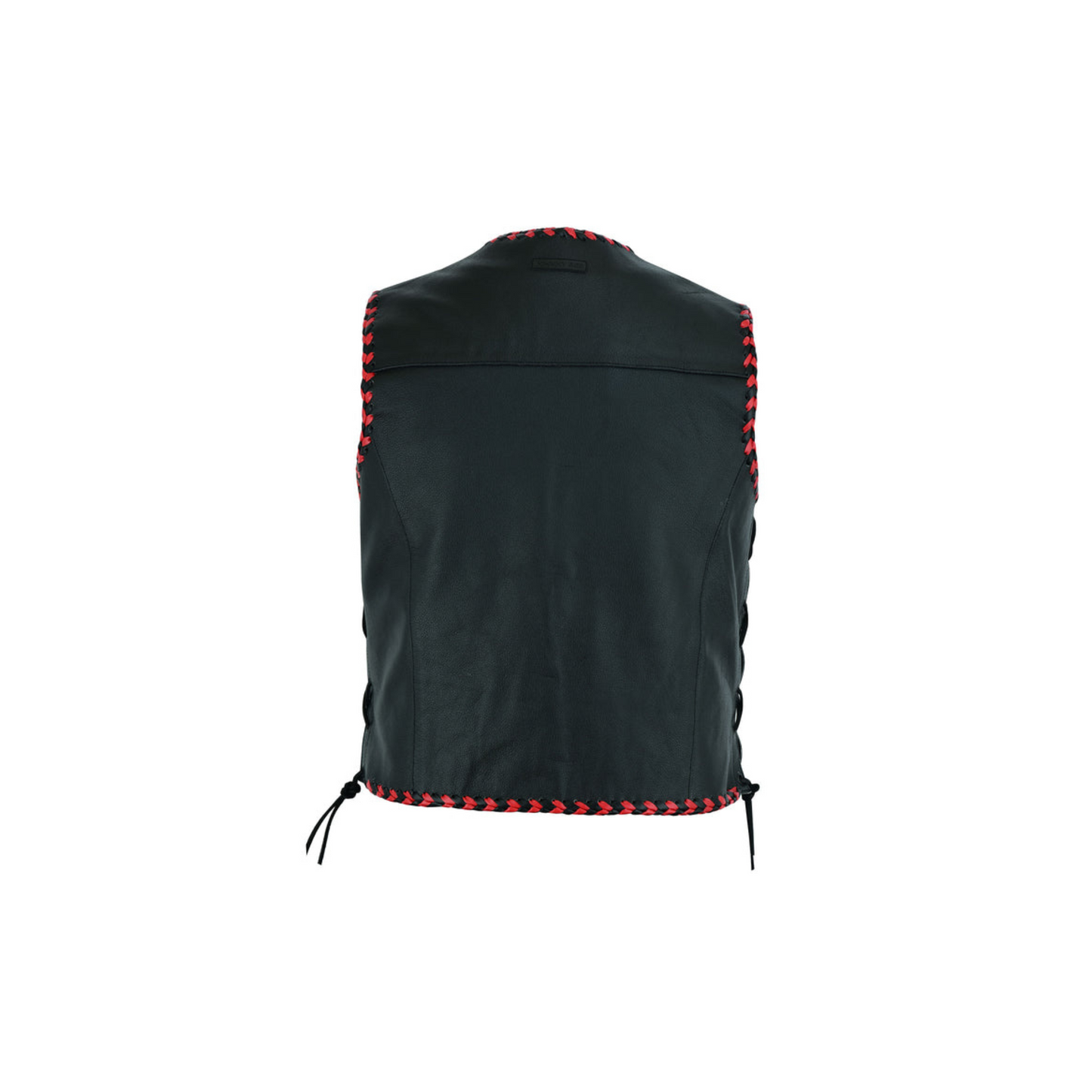 Johnny Reb Springbrook Leather Vest - Red/Black