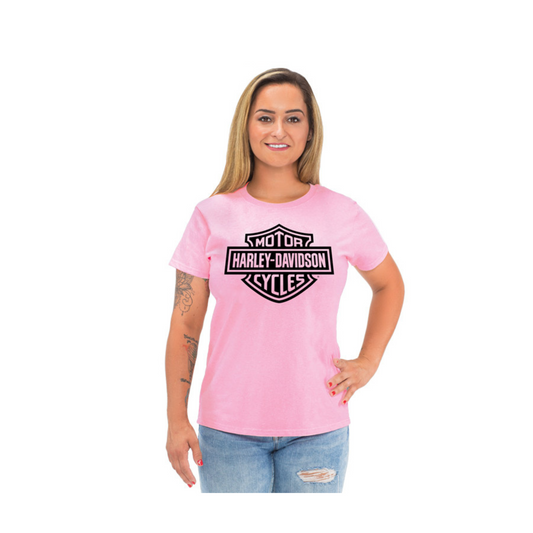 Gasoline Alley Harley-Davidson® Womens Bar & Shield Dealer Tee - Pink