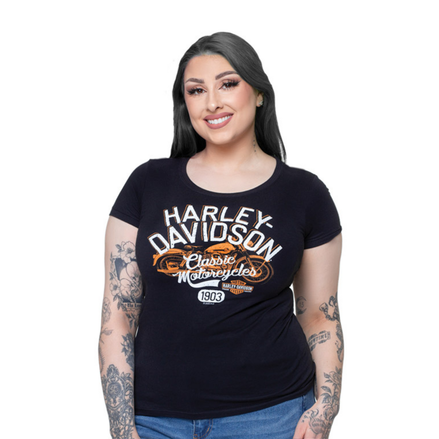 Gasoline Alley Harley-Davidson® Women's Dealer Tee - Overlay